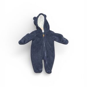 272. Carter's Cozy Navy Sherpa Footie Size 3 Months